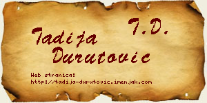 Tadija Durutović vizit kartica